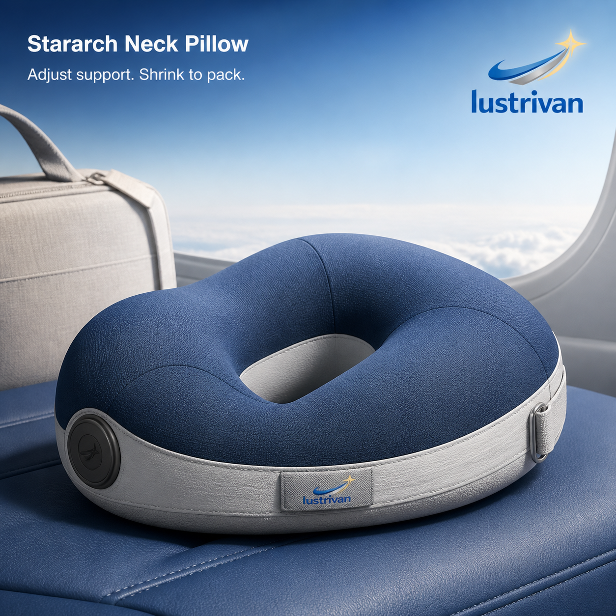 Lustrivan™ Stararch Neck Pillow — Adjustable Crescent Travel Cushion