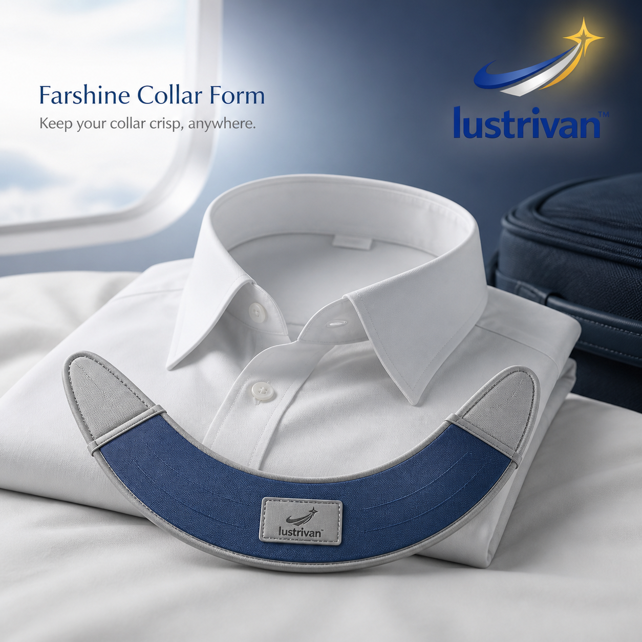 Lustrivan™ Farshine Collar Form — Folding Shirt Shape Support