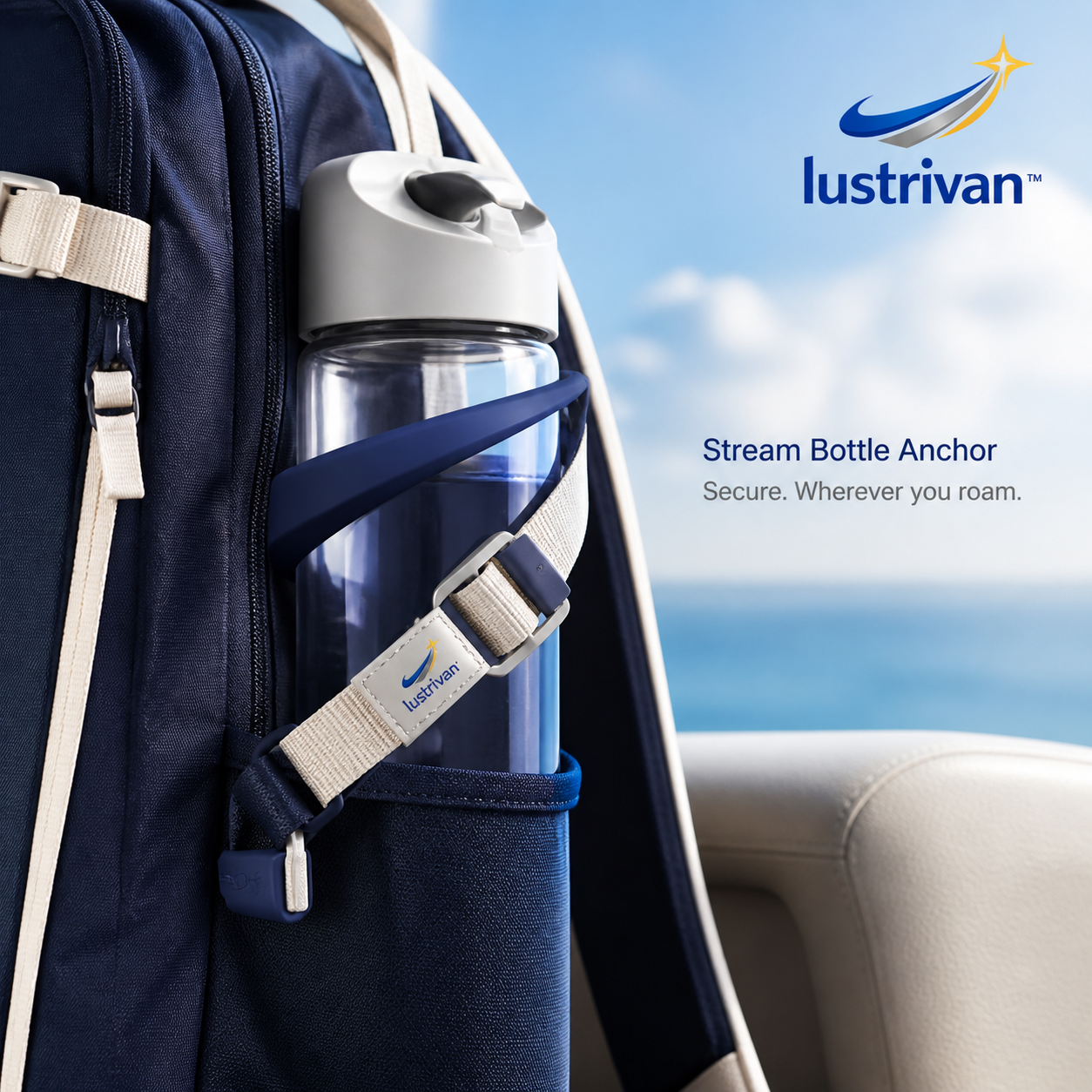 Lustrivan™ Stream Bottle Anchor — Adjustable Carry Strap for Drink Containers