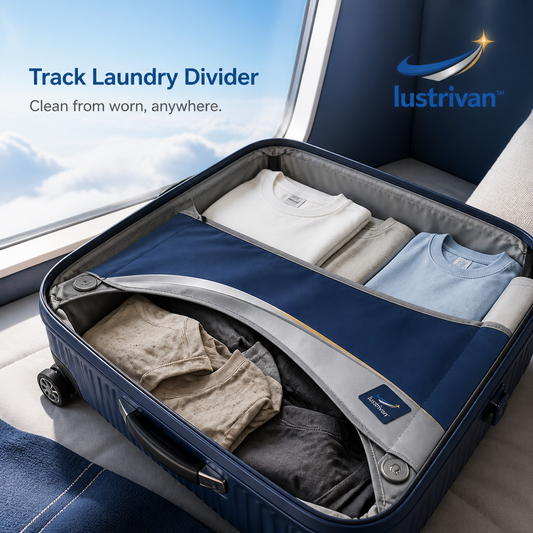 Lustrivan™ Track Laundry Divider — Suitcase Garment Partition