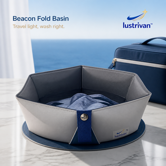 Lustrivan™ Beacon Fold Basin — Collapsible Personal Travel Bowl